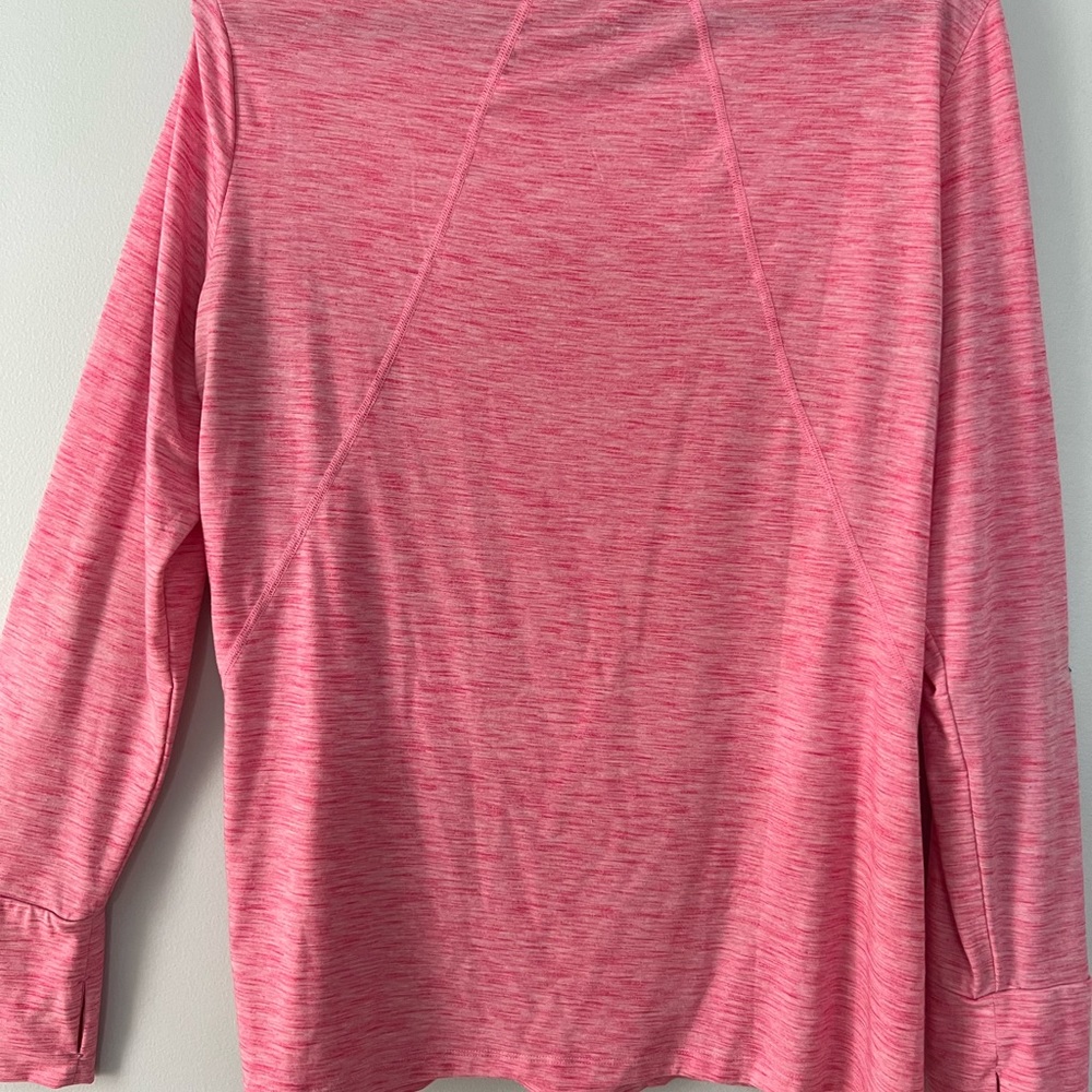 GapFit Breathe Long Sleeve Athleisure Workout Top.  Pink Marbled Size XL. - Picture 4 of 9